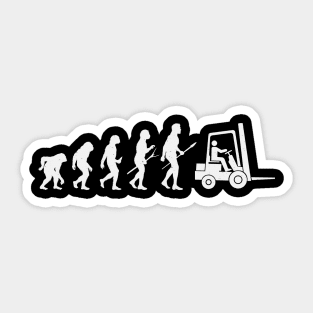 Funny Forklift Driver Evolution Warehouse Worker Sticker